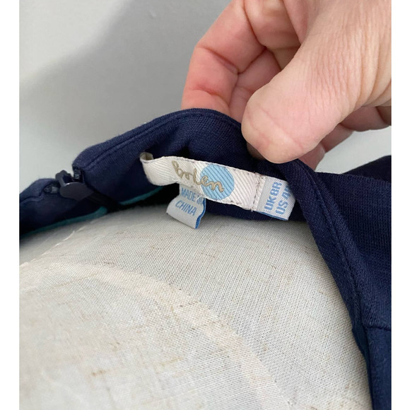 Boden Ponte Knit Color Block Striped Sheath Dress Blue Size 4 - Picture 9 of 12